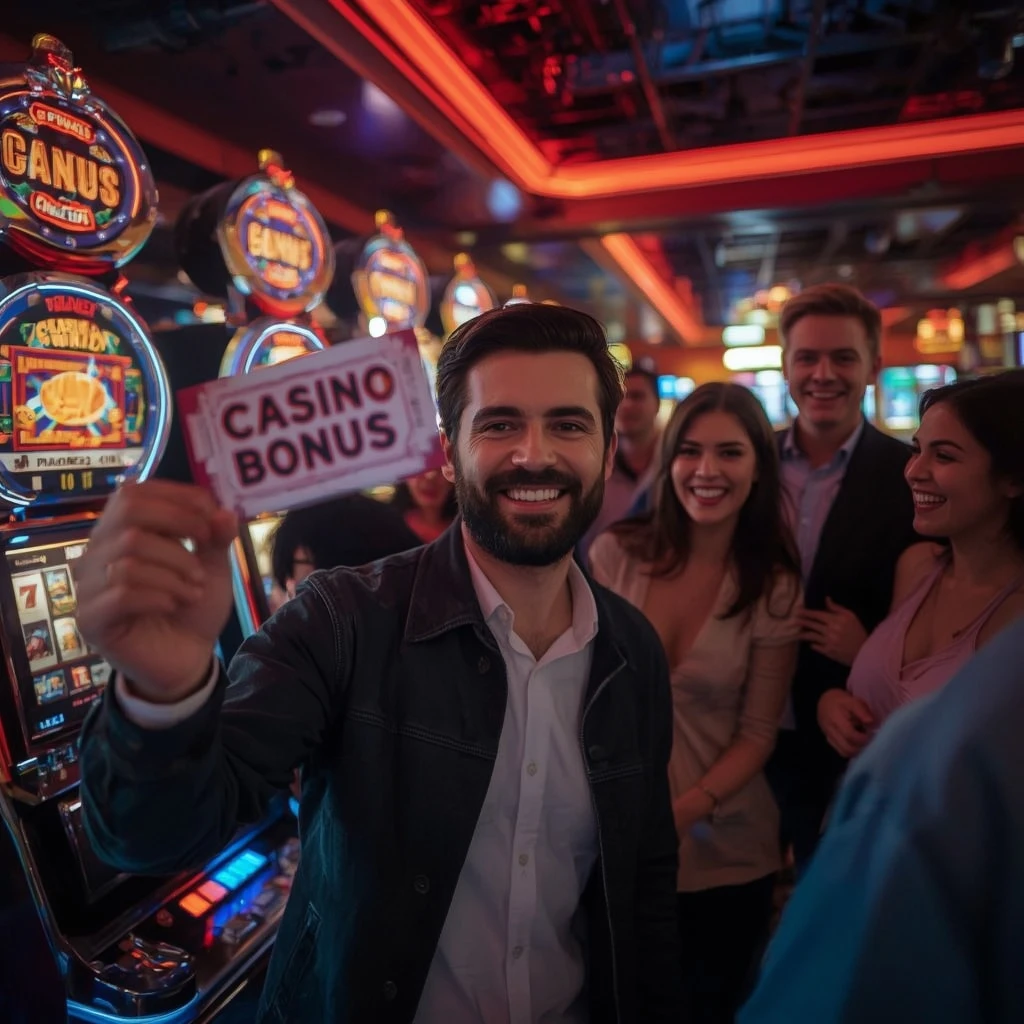 una persona con un bonus del casinò CLASSY SLOTS CASINO